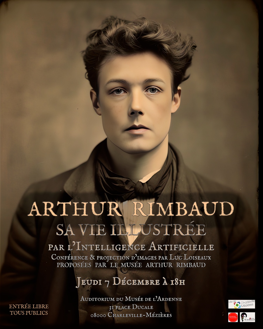 Conférence et projection d’images : « Arthur Rimbaud, sa vie illustrée par l’Intelligence Artificielle » par Luc Loiseaux
